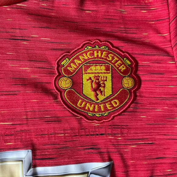 Manchester United Jersey Men's Size Medium Red Adidas Athletic Soccer 540 - Picture 7 of 15